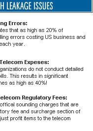 telecom cash leakage